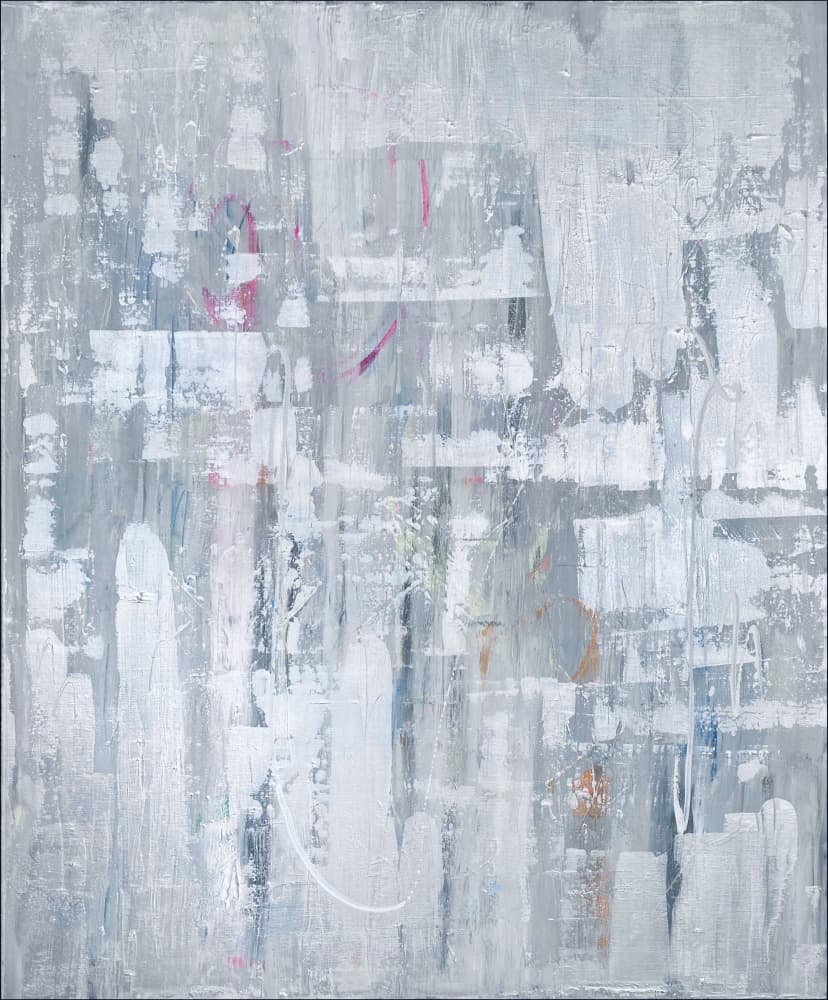 Silver Gray Layers by Gustaf Tidholm — canvas wall art