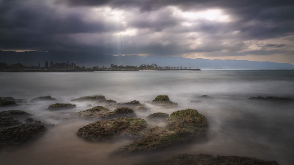 Dramatic Coastal Light by Annie Zhang — canvas wall art