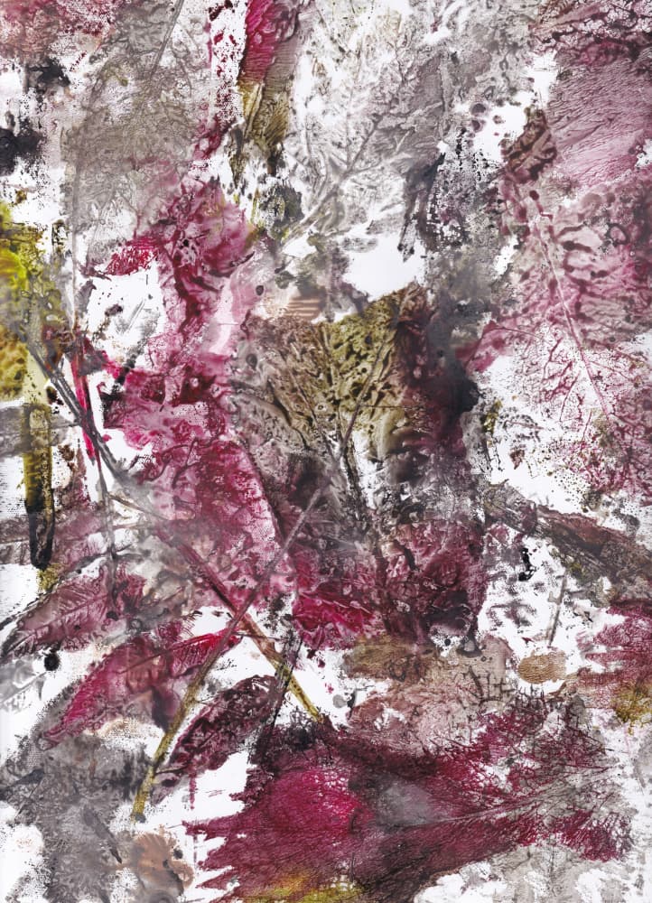 Crimson Botanical Imprints