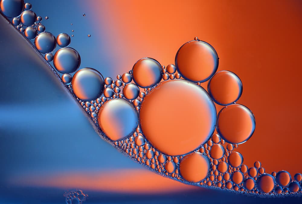 Dynamic Oil Water Drops by Heidi Westum — canvas wall art