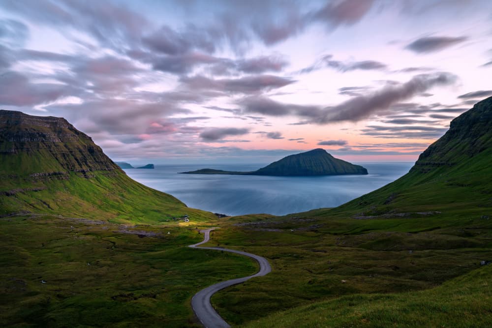 Sundown Light of Faroe Islands by Ariel Ling — canvas wall art