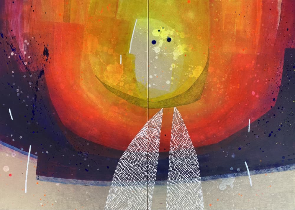 Vibrant Cosmic Glow by SAN STARLING — canvas wall art
