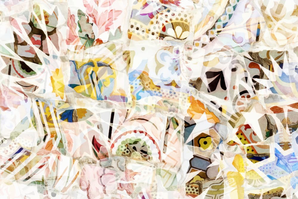 Colorful Ceramic Mosaic by amini54 — canvas wall art