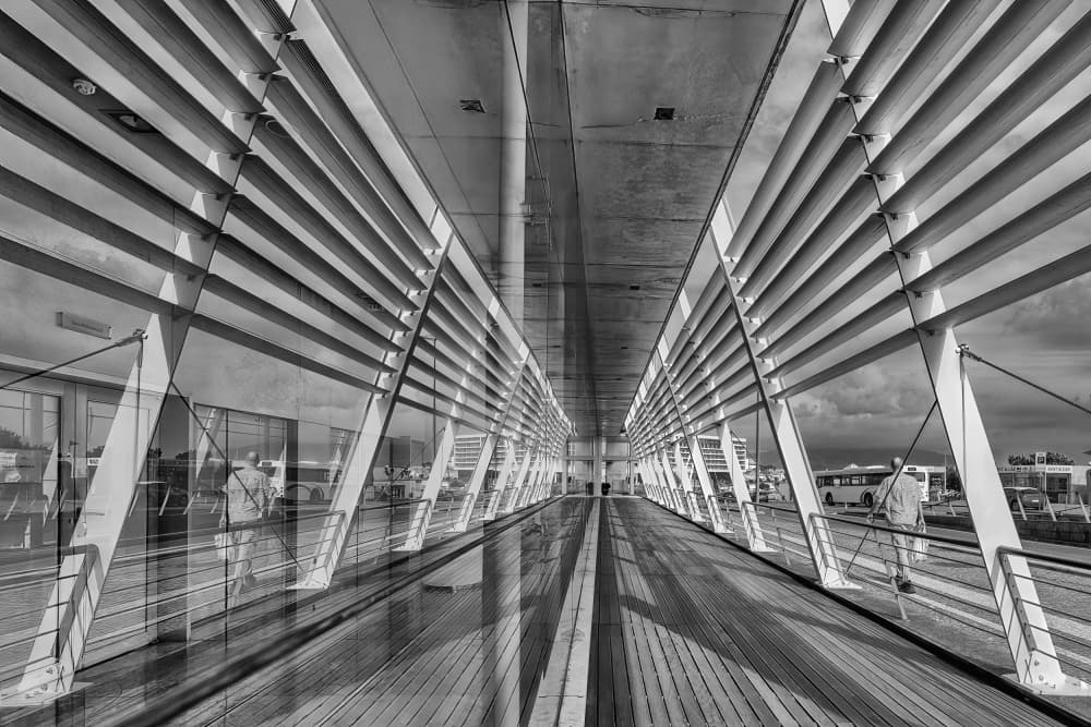 Modern Walkway Reflection by Fernando Abreu — canvas wall art