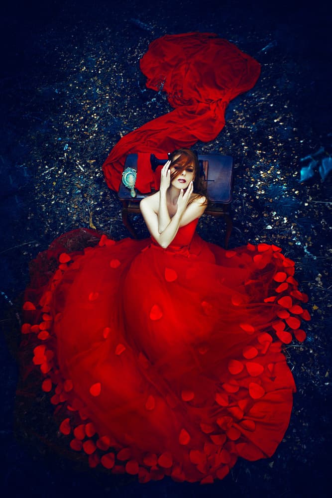 Red Petals Fantasy by Ruslan Bolgov — canvas wall art