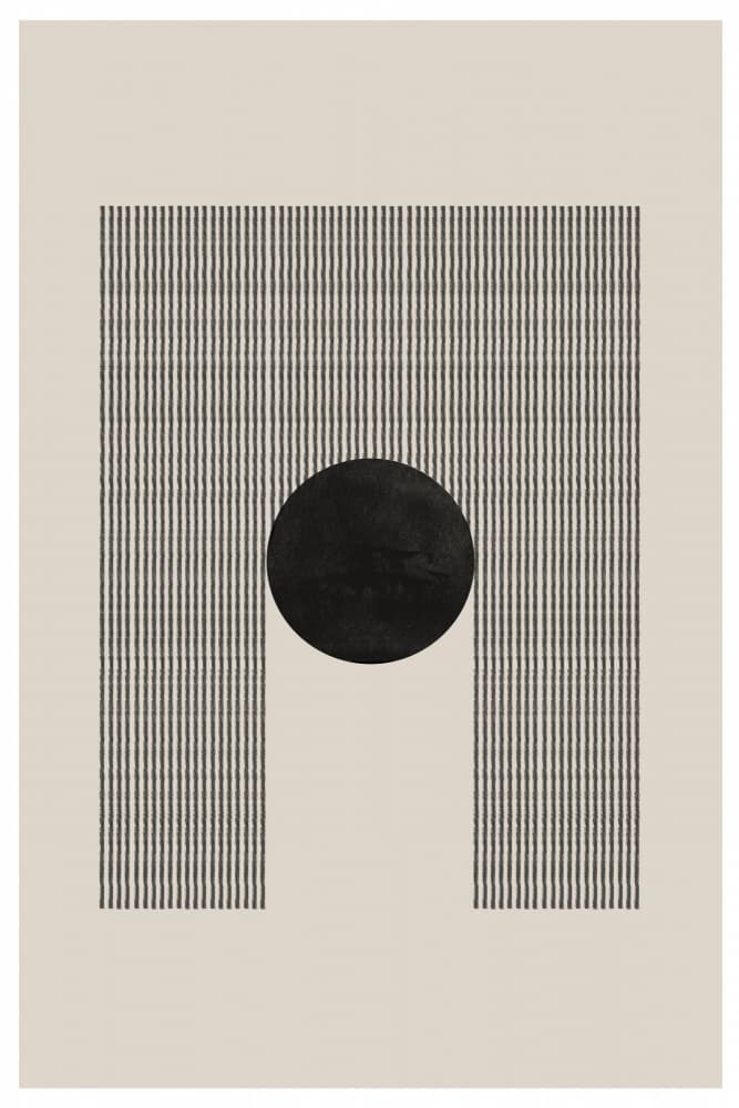 Geometric Eclipse by THE MIUUS STUDIO — canvas wall art