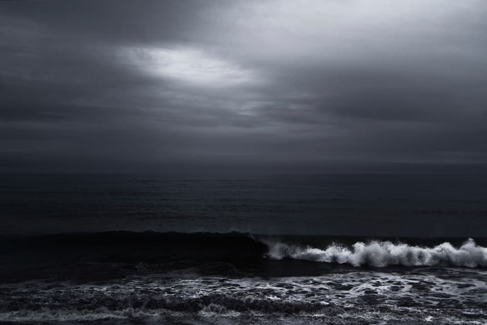 Dark Ocean Waves by ArtFiction (Andre Gehrmann) — canvas wall art