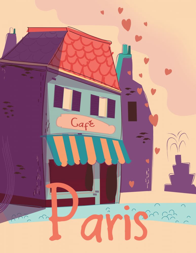 Paris Cafe Romance by Nicholas — canvas wall art