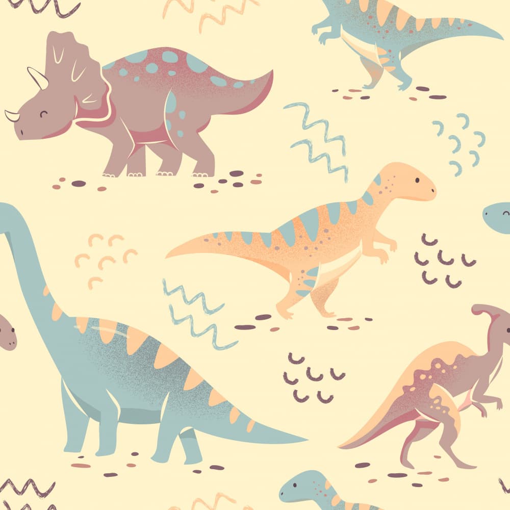 Cute Dinosaur Friends by Weronika Gross — canvas wall art