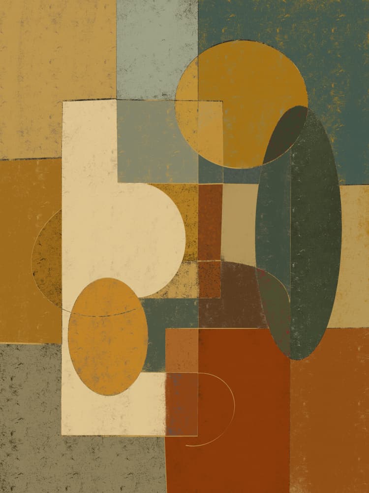 Mid-Century Modern Shapes by Little Dean — canvas wall art