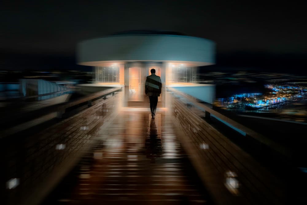 Modern Night City View by Leah Guo — canvas wall art