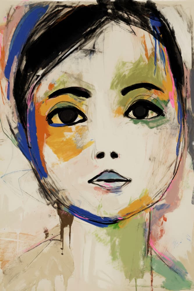 Colorful Gaze by Treechild — canvas wall art