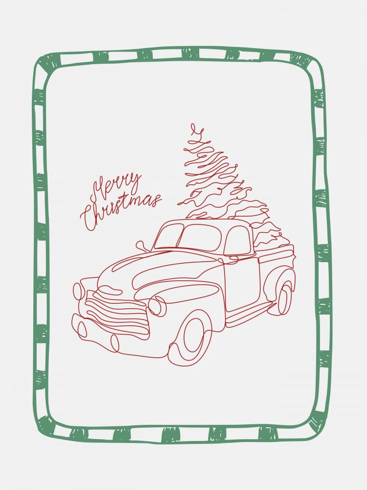 Merry Christmas Truck by Jolly and Dash — canvas wall art