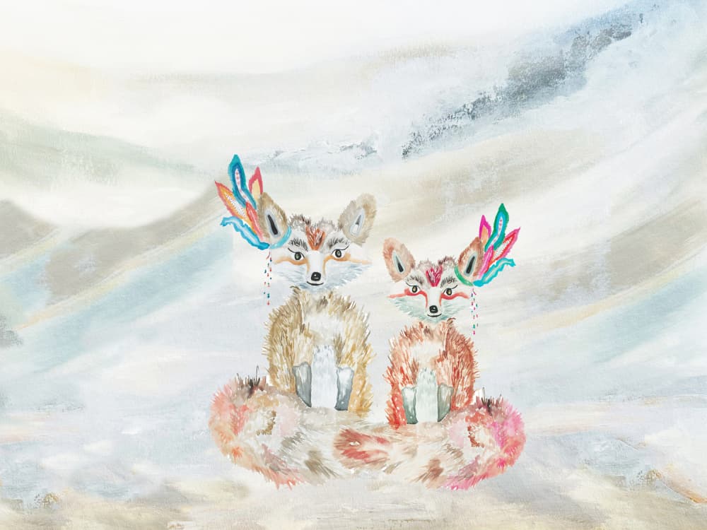Fennec Fox Spirits by Breanna Megan Studio — canvas wall art