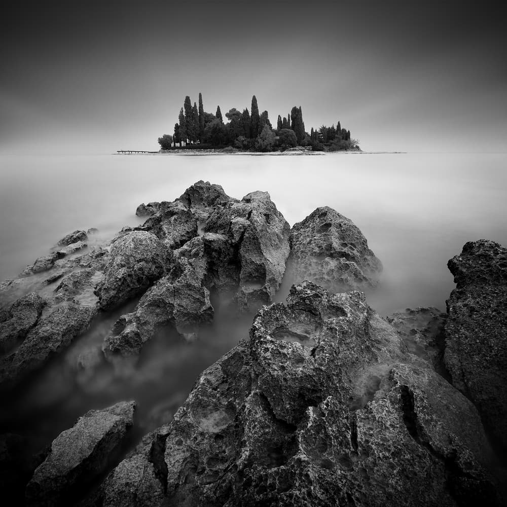 Tranquil Island Seascape by Daniel Řeřicha — canvas wall art