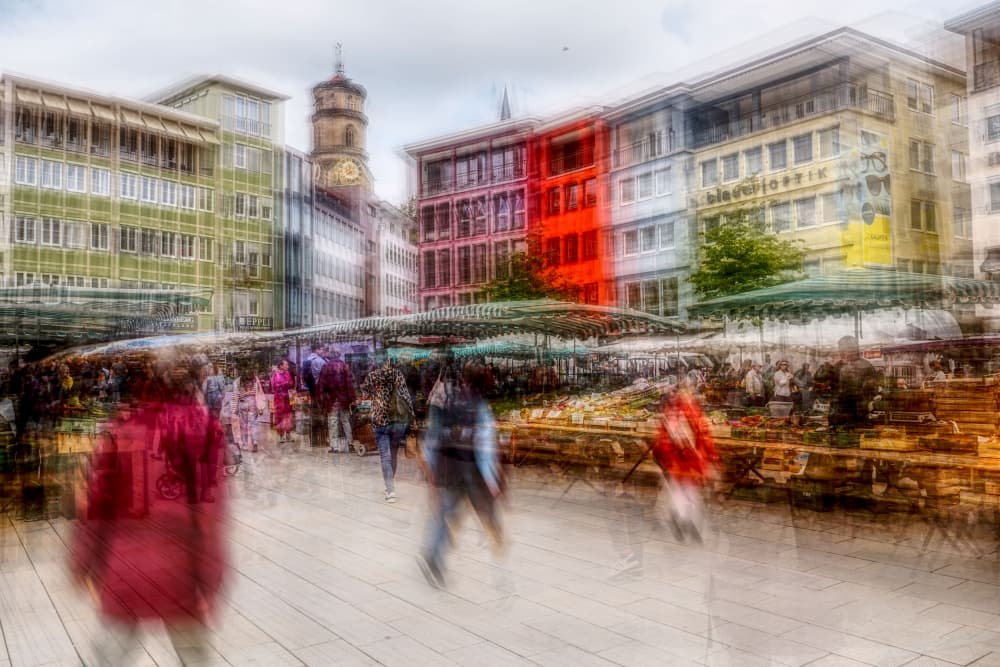 Vibrant City Movement by Gregor Szalay — canvas wall art