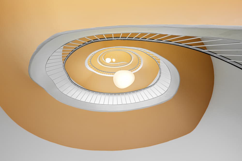 Abstract Spiral Staircase by fotomarion — canvas wall art