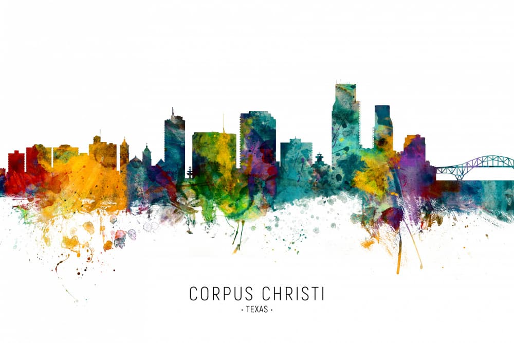 Colorful Corpus Christi by Michael Tompsett — canvas wall art