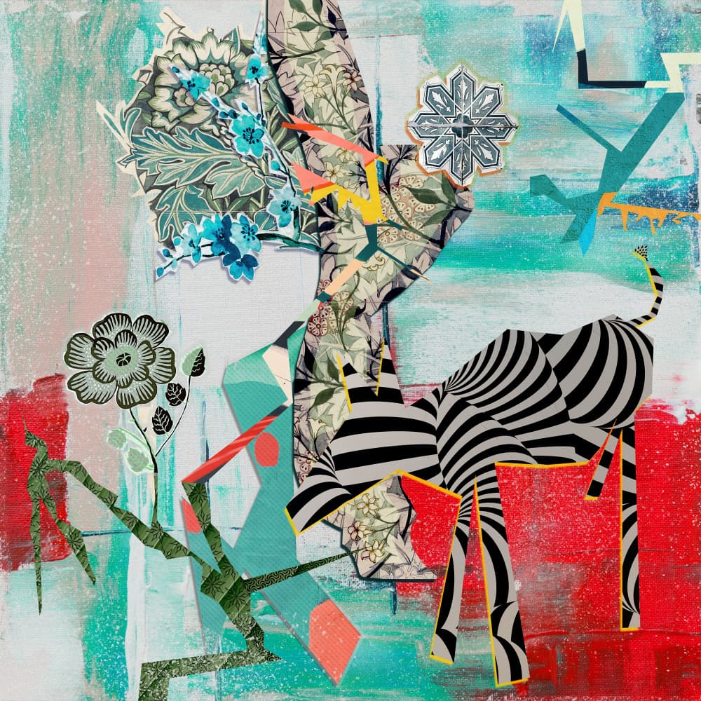 Vibrant Zebra Bloom by Pelin Atilla — canvas wall art