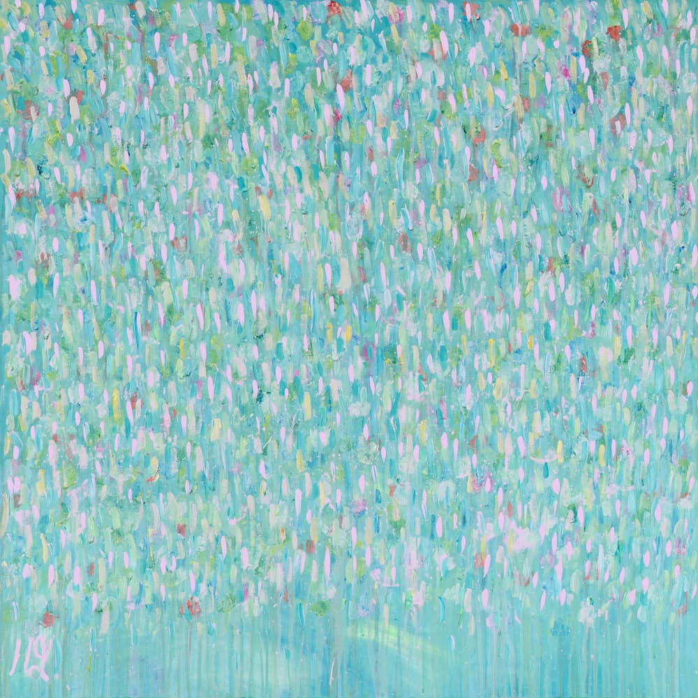 Gentle Aqua Strokes by Helen Joynson — canvas wall art