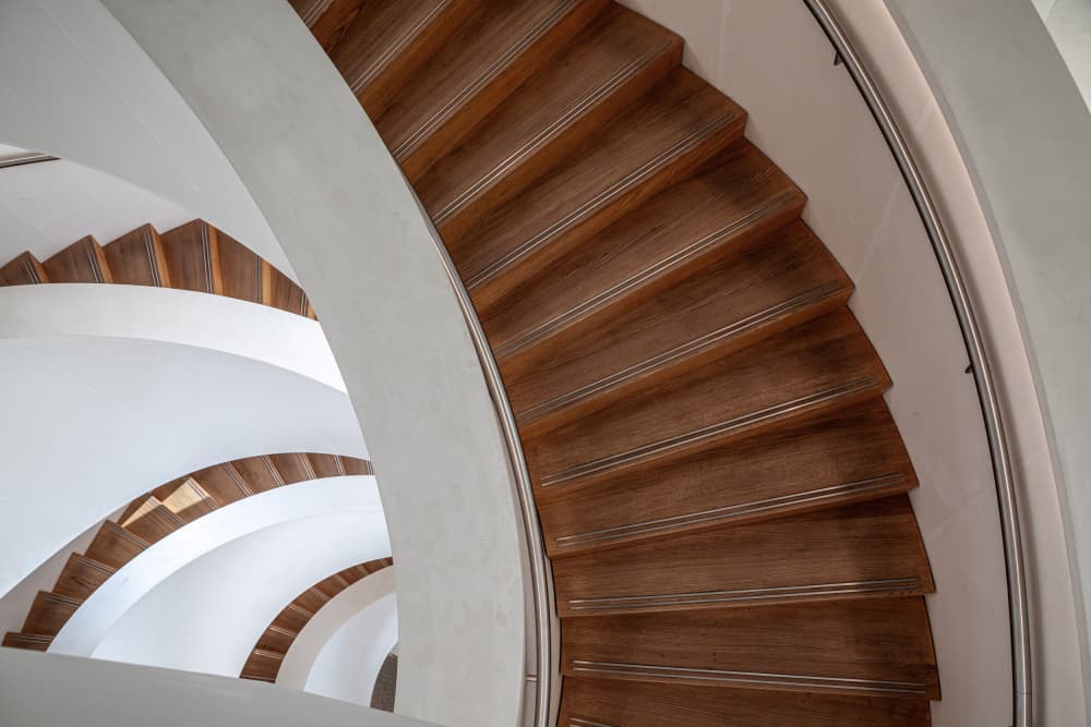 Elegant Spiral Staircase by Urs Zimmermann — canvas wall art