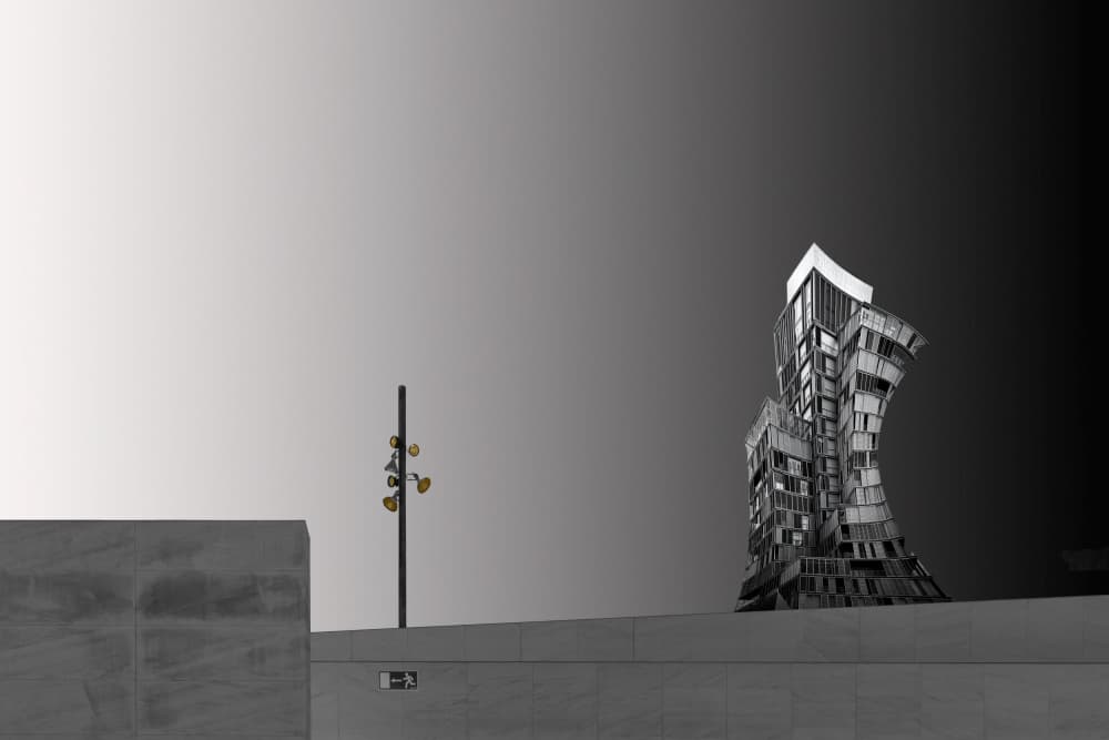 Stark Modern Architecture by Roland Weber — canvas wall art