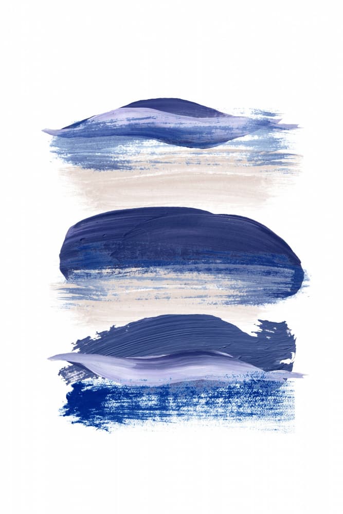 Blue Horizon Layers by Sally Ann Moss — canvas wall art