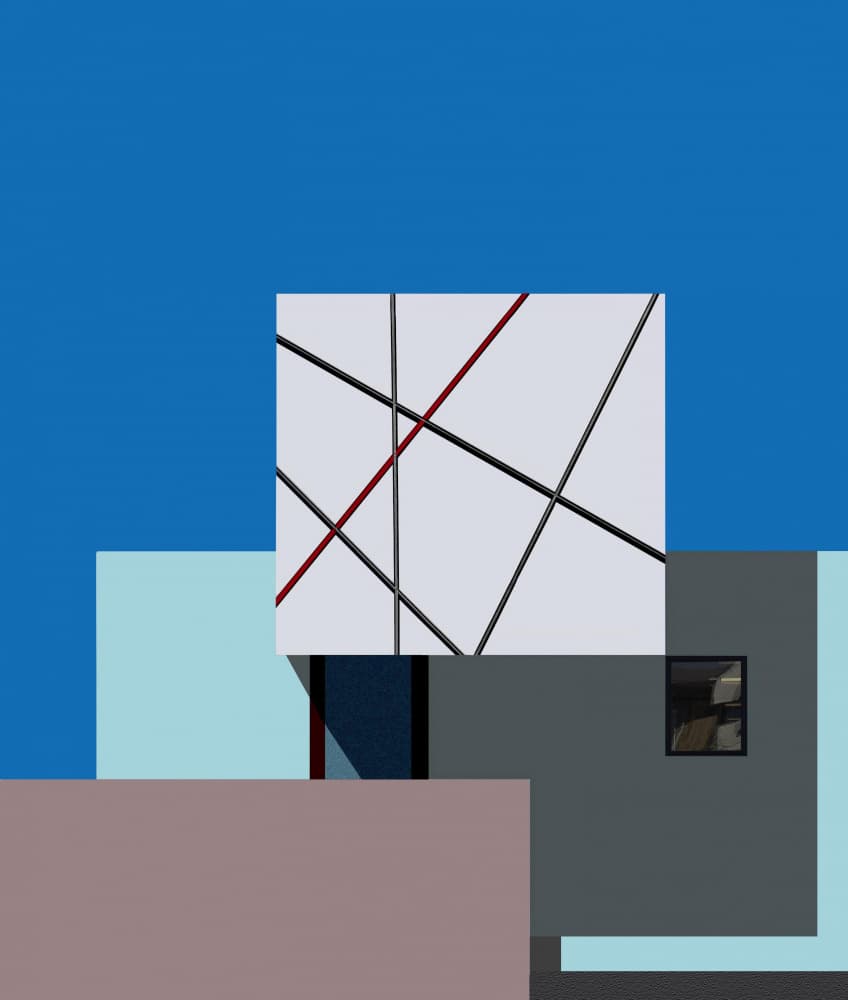 Abstract Geometric Facade by Arnon Orbach — canvas wall art