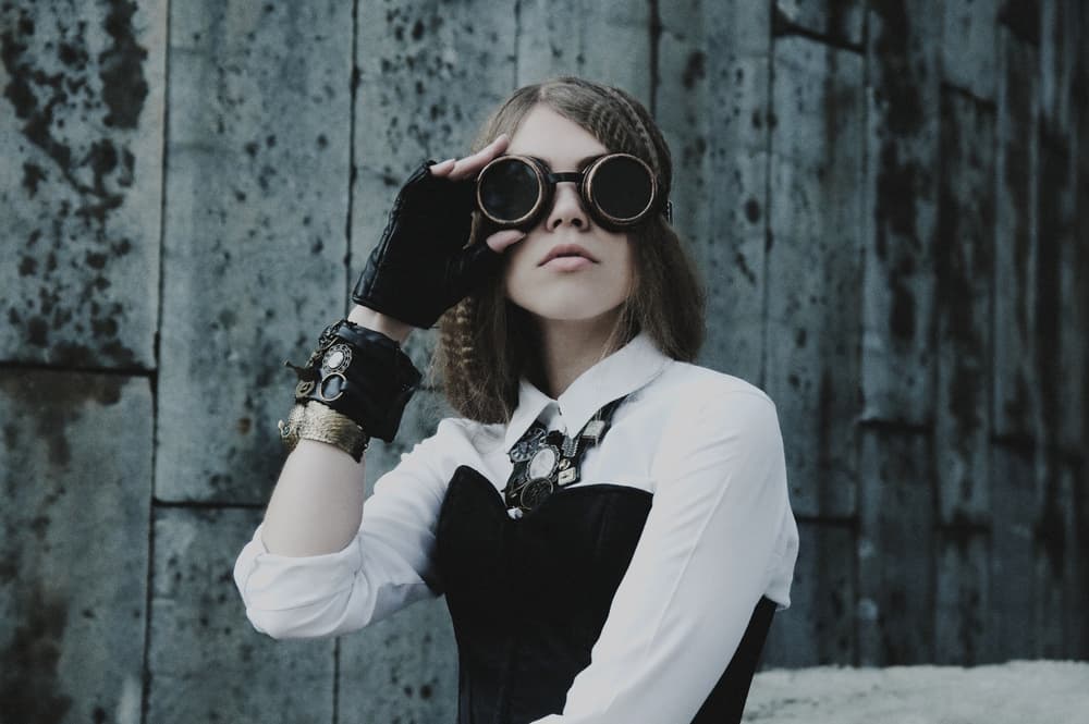 Steampunk Goggles Portrait by Ksenia Sinyavina — canvas wall art