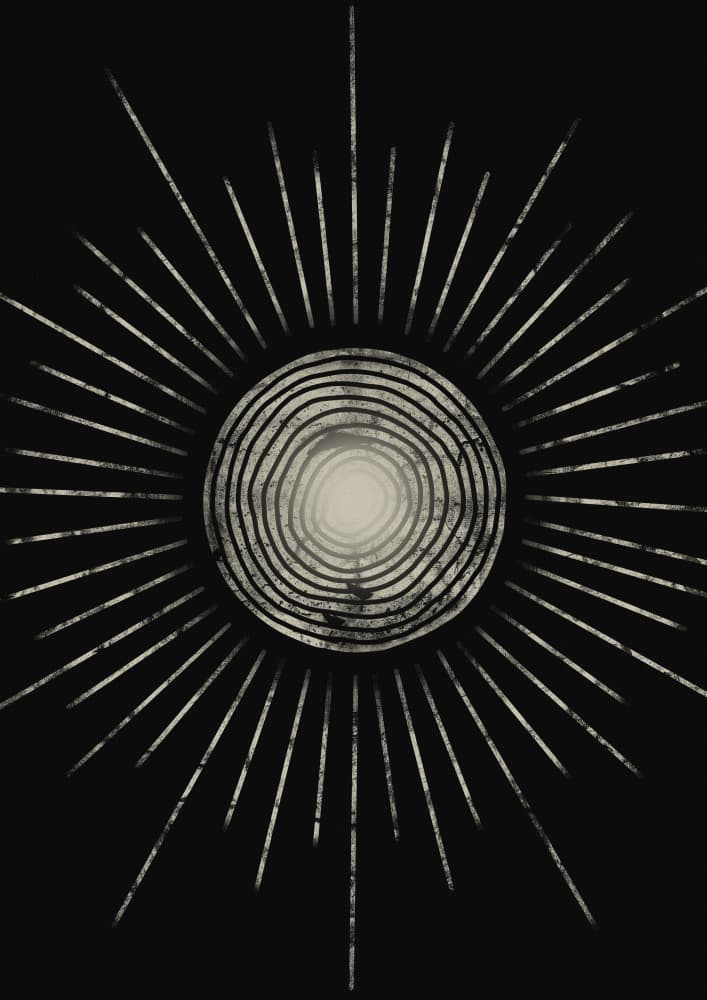 Cosmic Sunburst Glow by Ema Paraschiv — canvas wall art