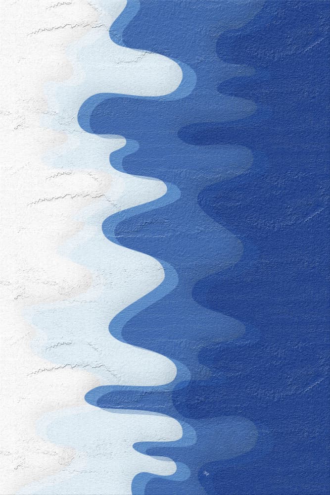 Flowing Blue Waves by Martina — canvas wall art