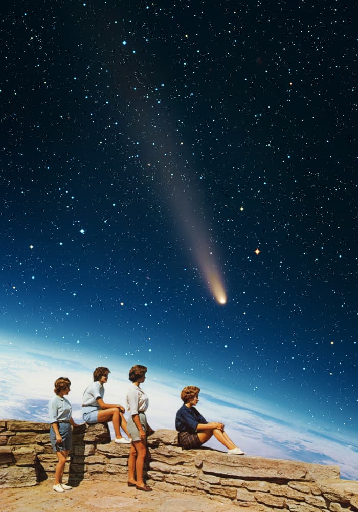 Vintage Stargazers Comet by Daniel Donocik — canvas wall art