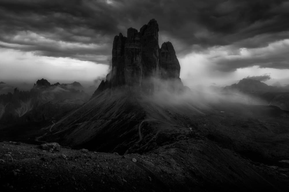 Misty Mountain Peaks by Thomas de Franzoni — canvas wall art