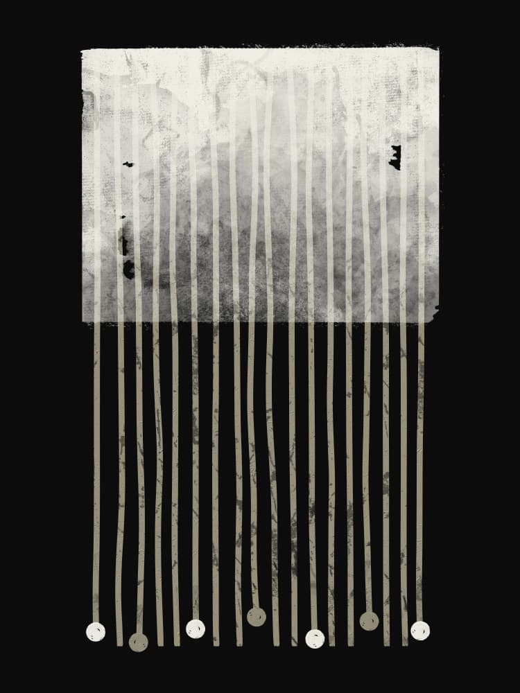 Minimalist Monochrome Lines by Ema Paraschiv — canvas wall art