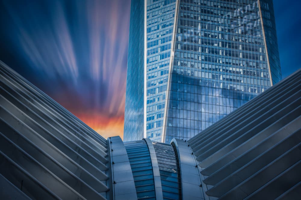 Dynamic Skyscraper Architecture by Emil abu milad — canvas wall art