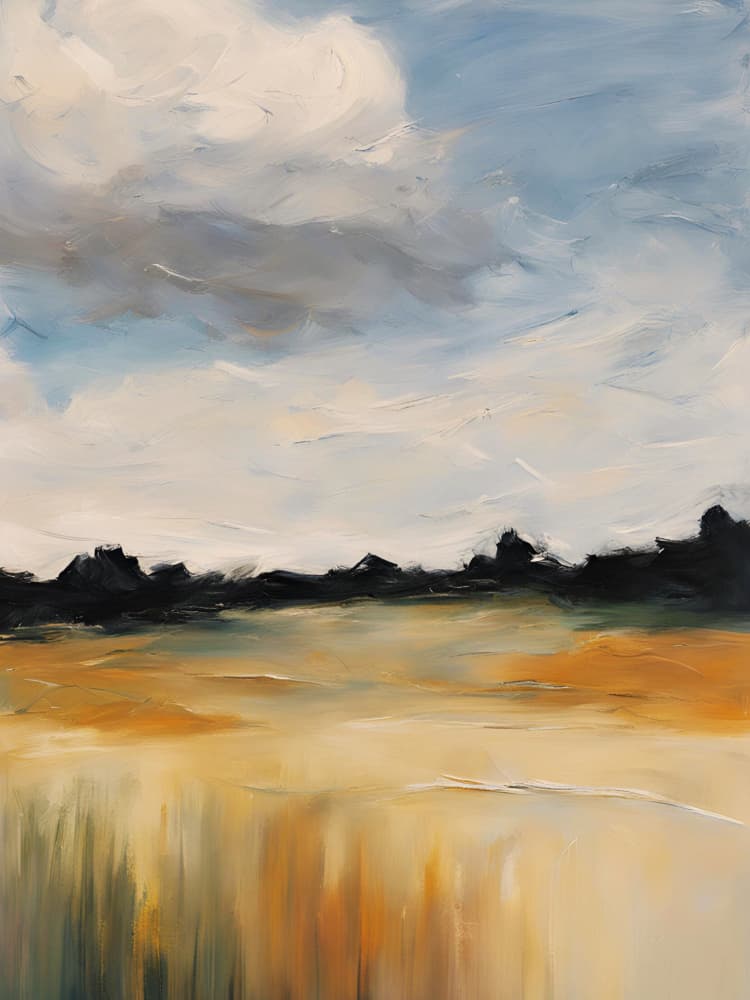Serene Abstract Landscape by Ohkimiko — canvas wall art