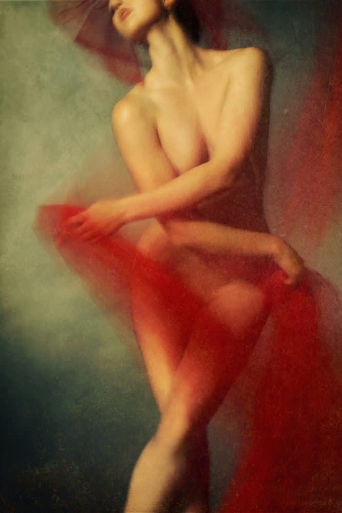 Ethereal Red Dance by miriana — canvas wall art