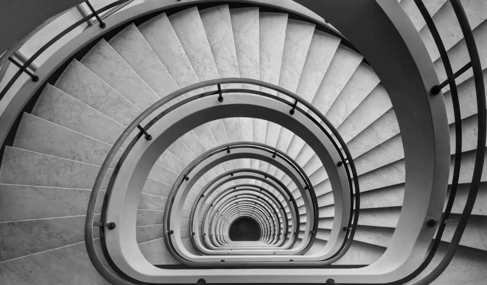 Endless Spiral Staircase by Frank Bruynseraede — canvas wall art