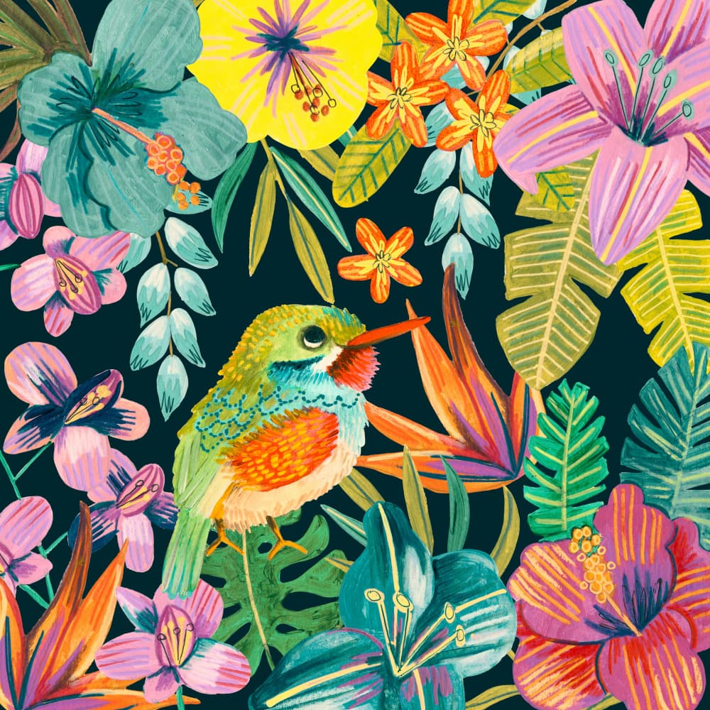 Tropical Bird by Caroline Bonne Müller — canvas wall art