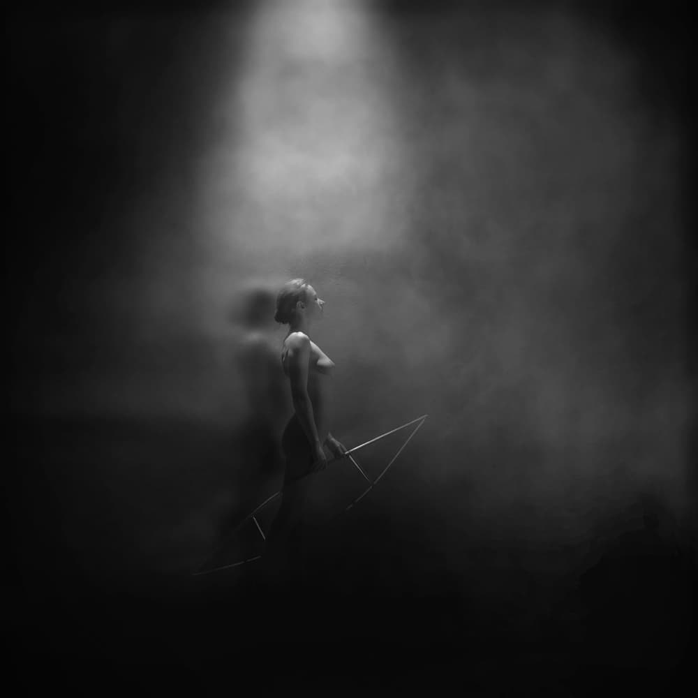 Artistic Nude In Mist by Yaroslav Vasiliev-Apostol — canvas wall art
