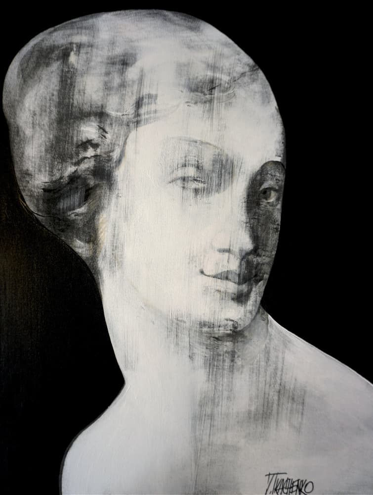 Elegant Abstract Woman by Victor Tkachenko — canvas wall art