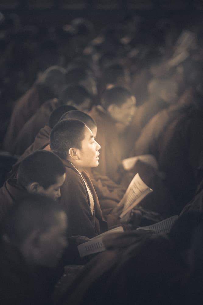 chanting of scriptures 《天籁梵音》 by qiye — canvas wall art