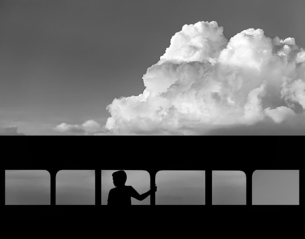 Boy's Cloudy Horizon by pphgallery — canvas wall art