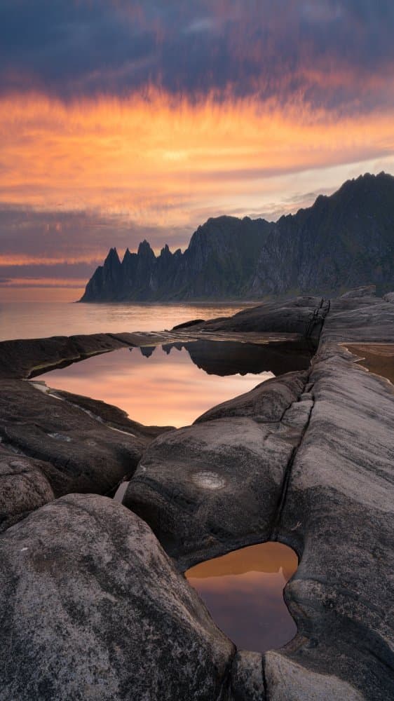 Sunset Tide Pool Reflections by Simoon — canvas wall art