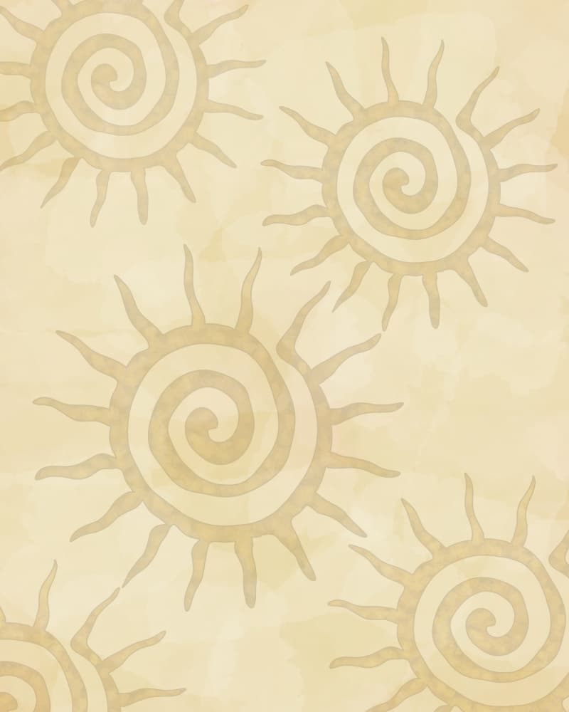 Earthy Spiral Sun Pattern by Sannel Larson — canvas wall art