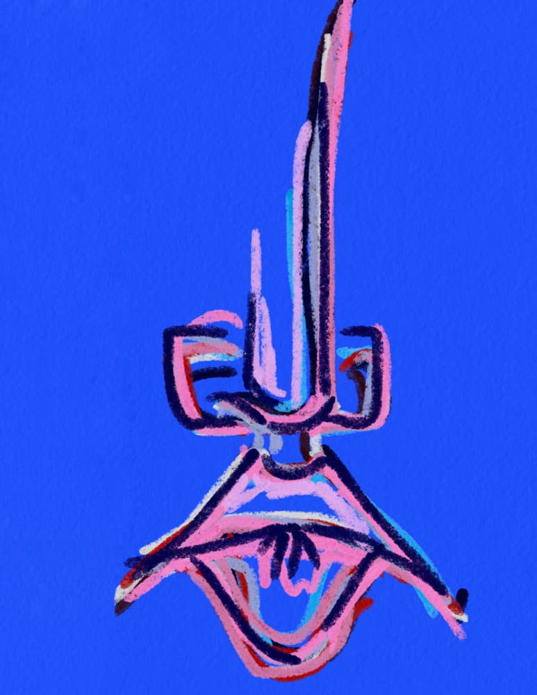 Blue Face by JLC ART — canvas wall art