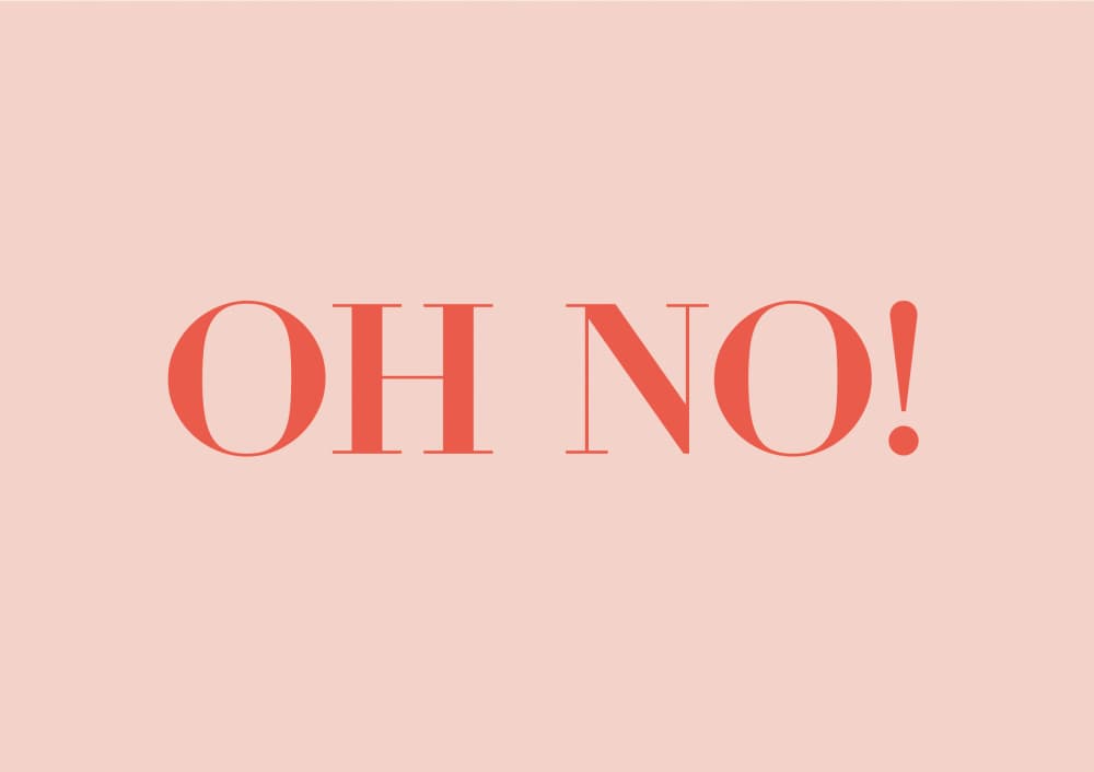 Oh No Typography by FINE FINE STUFF — canvas wall art