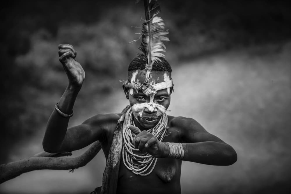 Intense Tribal Gaze by Svetlin Yosifov — canvas wall art