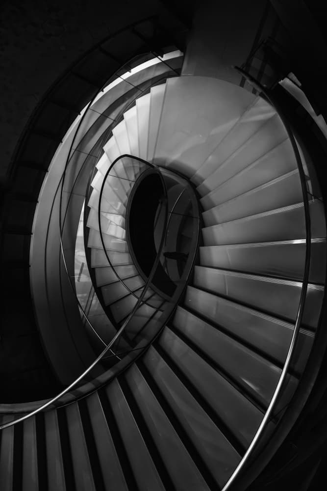Geometric Spiral Staircase by Jeffrey Wong — canvas wall art