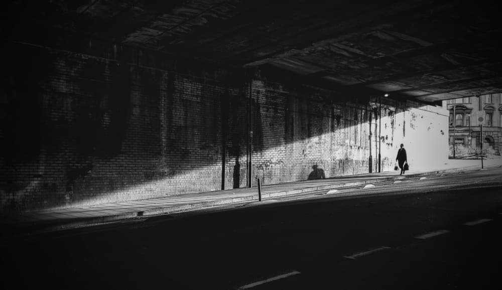 Man In Dramatic Light by Markos Tsoukalas — canvas wall art